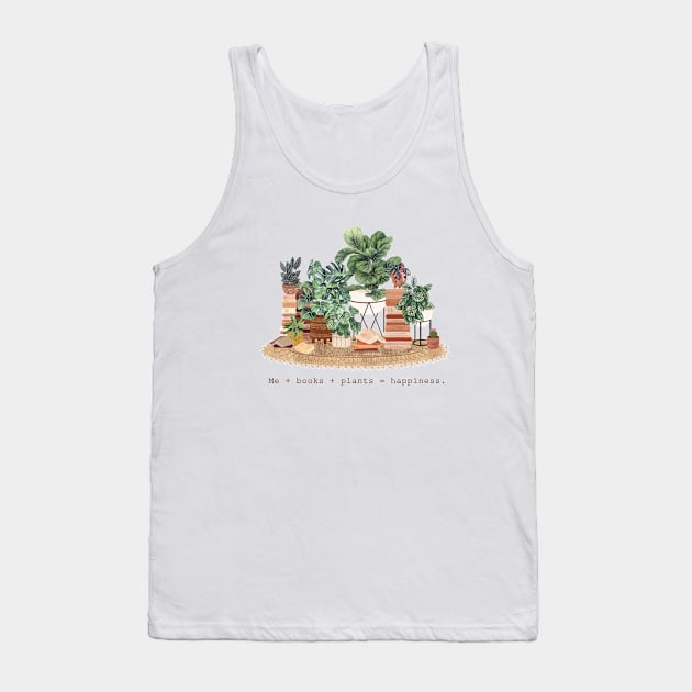 Books and plants illustration Tank Top by Gush Art Studio 1